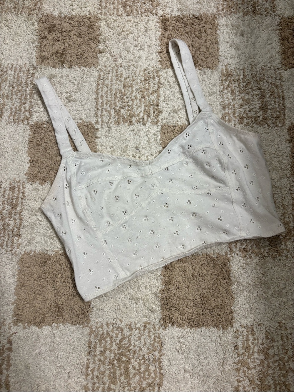 White Boho Crop Top